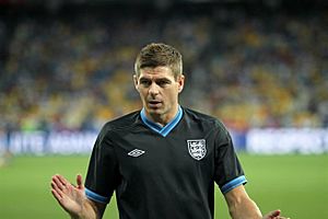 Steven Gerrard before Euro 2012 match vs Italy