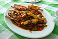 Stired-fried Razor Clams with Black Beans and Pepper