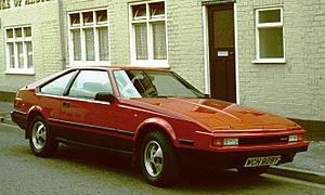 Toyota Supra outside pub 1982