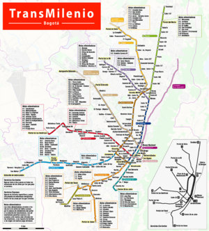 TransMilenio Bogota Map