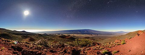 Volcano in Moonlight