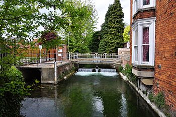 Weir below bridge in Sleaford town centre-Geograph-1876760-by-Mick-Lobb.jpg