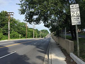 Liberty Road at Liberty Terrace in Lochearn, Maryland