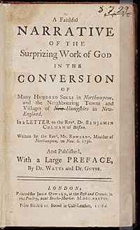 A Faithful Narrative of the Surprizing Work of God by Jonathan Edwards 1737