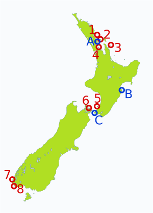 Apteryx owenii - distribution map.svg