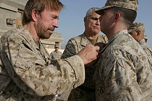 Chuck Norris in Iraq in 2006