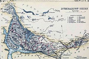 DUMBARTONSHIRE Civil Parish map