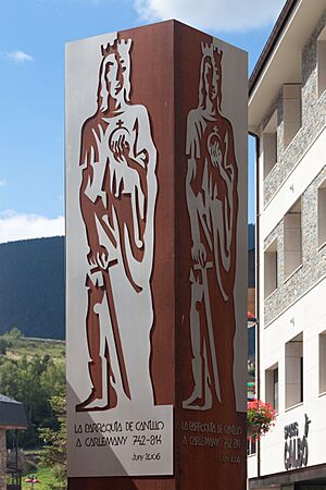 Escultura a Carlemany en Canillo