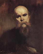 Eugène Carrière, Paul Verlaine (1890), oil on canvas, 149.8x 121.9 cm., Musée du Louvre, Paris