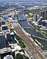 Flinders Street Station overhead view