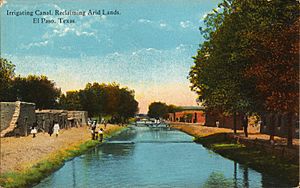 Irrigating canal, El Paso, Texas