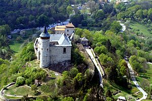 Kunětická Hora from air