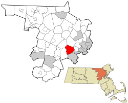 Location in Middlesex County in Massachusetts