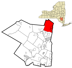 Location in Ulster County and the state of New York.