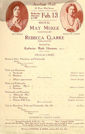 Aeolian Hall program (13 Feb 1918)