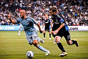 Aurélien Collin Bobby Convey Sporting KC v San Jose Earthquakes