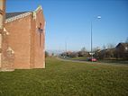 Barwick Way and St Francis of the Assisi church, heading northbound.