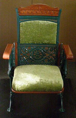 Braddock Carnegie Library Music Hall prototype restored seat II