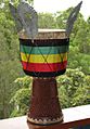 Decorated djembe