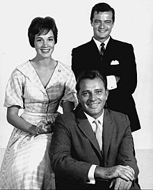 Julie Andrews Robert Goulet Richard Burton Camelot 1960.JPG