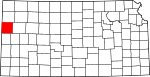 State map highlighting Wallace County