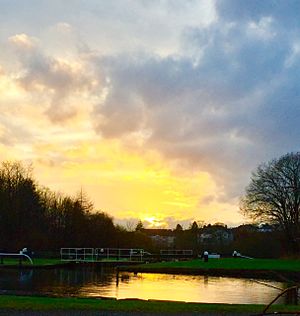 Maryhill Locks sunset