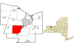 Location in Monroe County and the state of New York.