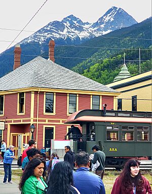 Rail car in Skagway, Alaska