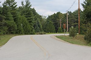 Looking north from the southern terminus of Rustic Road R77 in the eastern part of the town