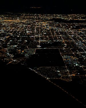 Seal Beach CA night aerial