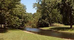 Walking bridge over Pequonnock River