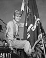 442nd Infantry regimental colors on display in Hawaii 1946