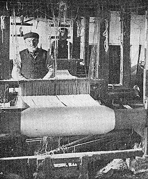 Alexander (Sandy) Ogilvie 1791-1871, at his loom in Keith