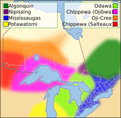 Anishinaabe-Anishinini Distribution Map