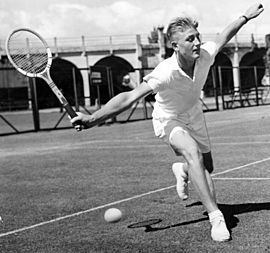 Australian tennis player Lewis Hoad