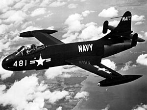 F6U-1 Pirate NATC in flight