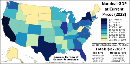 GDP by U.S. state 2023