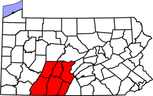 Map of PA Southern Alleghenies