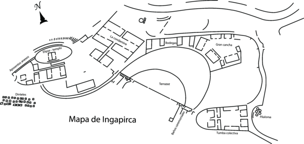 Mapa de Ingapirca