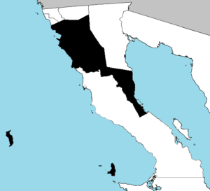 Location of Ensenada in Baja California since 2022