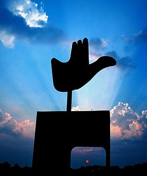 Open Hand Monument in Chandigarh