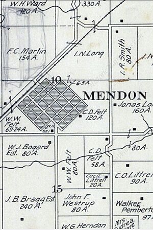 Plat Map, Mendon, Missouri, 1915