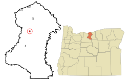 Location in Oregon