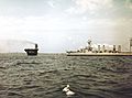 USS Franklin (CV-13) and USS Marblehead (CL-12) off NY 1945