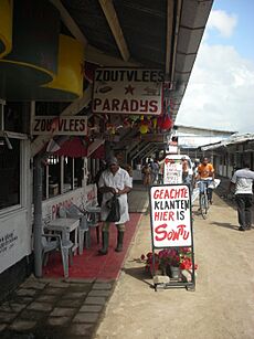 Butcher Paramaribo market