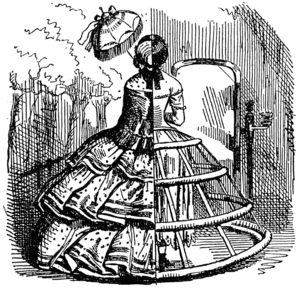 Cutaway sketch of crinoline