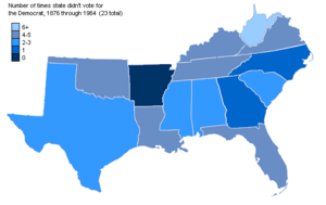 DemocraticSolidSouth 1876-1964