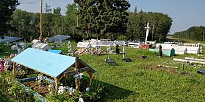 Dunne-za cemetery at Eleske, Alberta