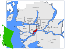 Location of New Westminster in Metro Vancouver