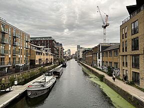 Limehouse Cut viewed Northeast from Burdett Road Bridge.jpg